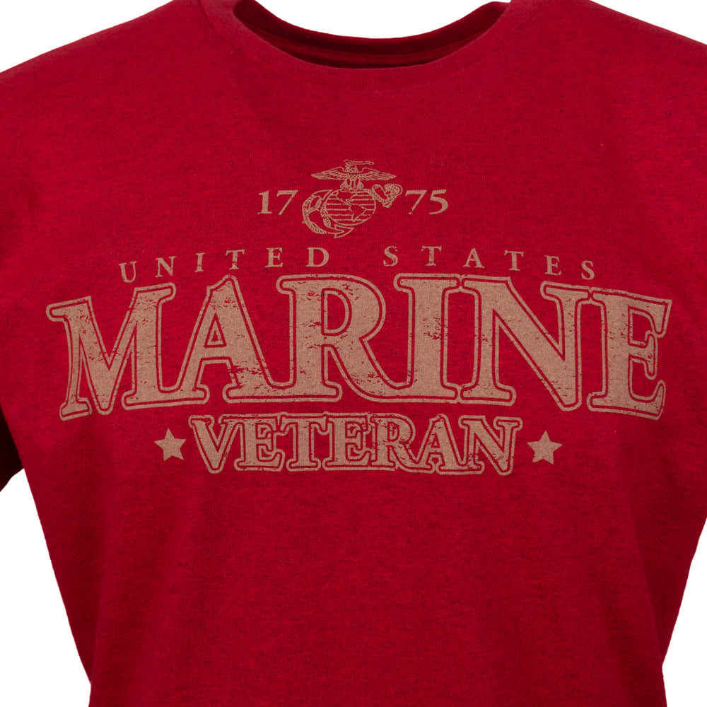 Marine Veteran T Red/Gold
