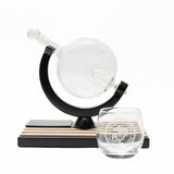 USMC Globe Decanter Set w/4 Emblem Glasses