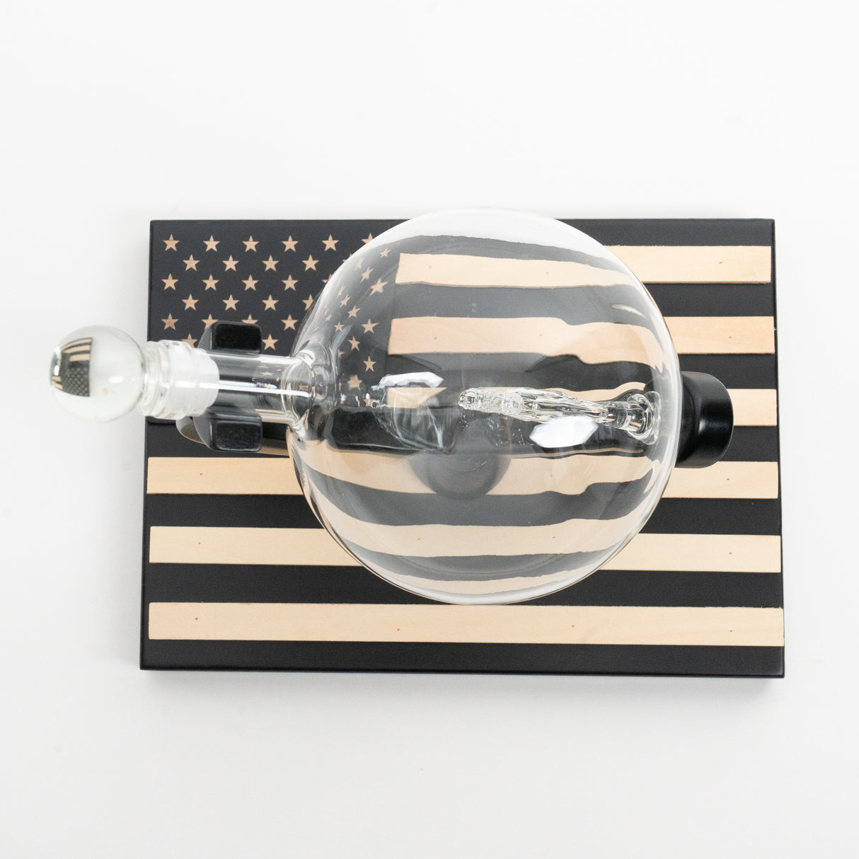 USMC Globe Decanter Set w/4 Emblem Glasses