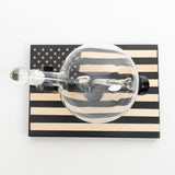 USMC Globe Decanter Set w/4 Emblem Glasses