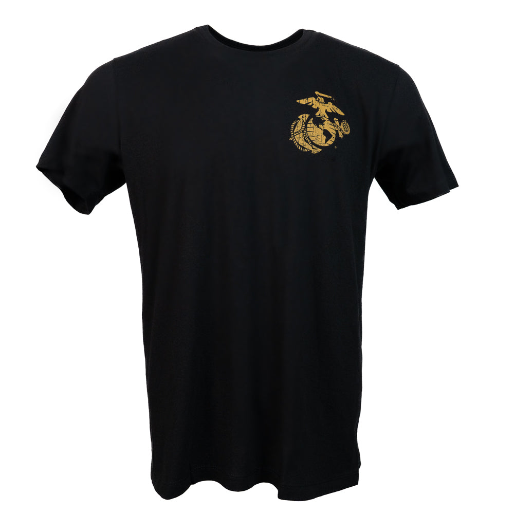 USMC Tactical Flag T-Shirt-Black