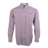 Gingham EGA Button Down-Burgundy