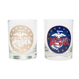 America 250 USMC Celebration Rocks Glass