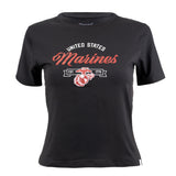 Women's Marines Athletic Soft Touch Tee-Black