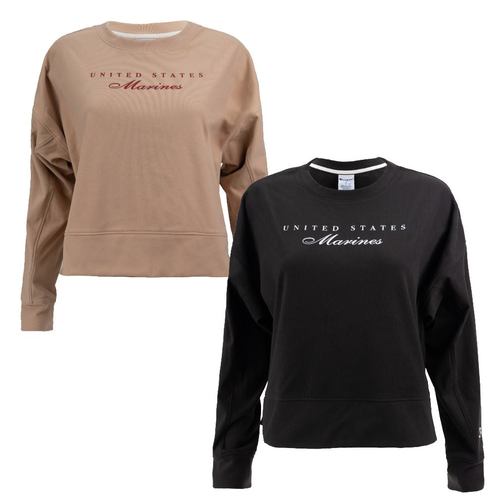 Women's Marines Sueded Soft Touch Crew