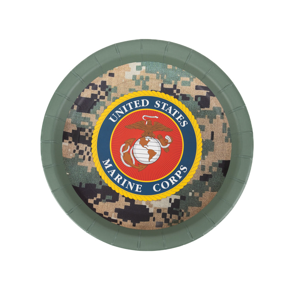 USMC Round Paper Plate 10" 8pk