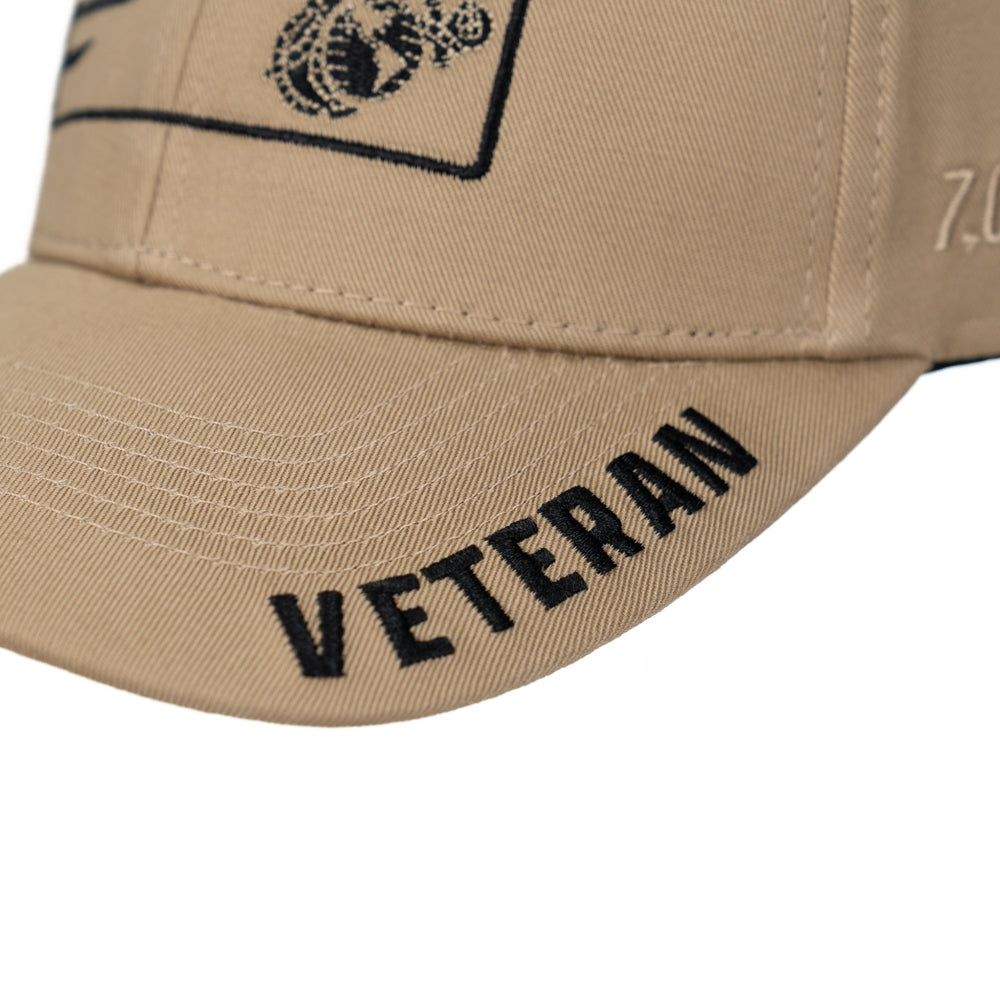 USMC Split Flag Veteran Hat