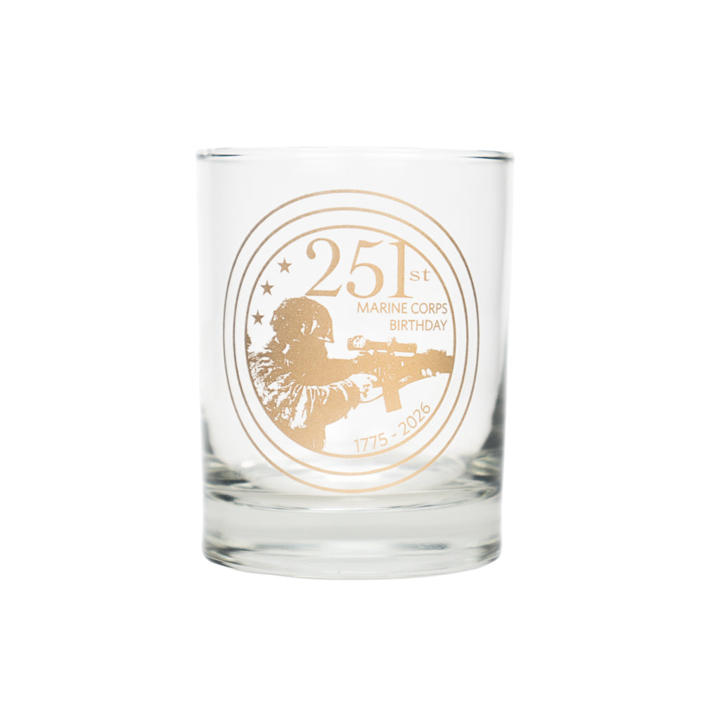 251st Birthday Ball Rocks Glass