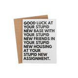 Military Funny Going Away Card