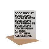 Military Funny Going Away Card