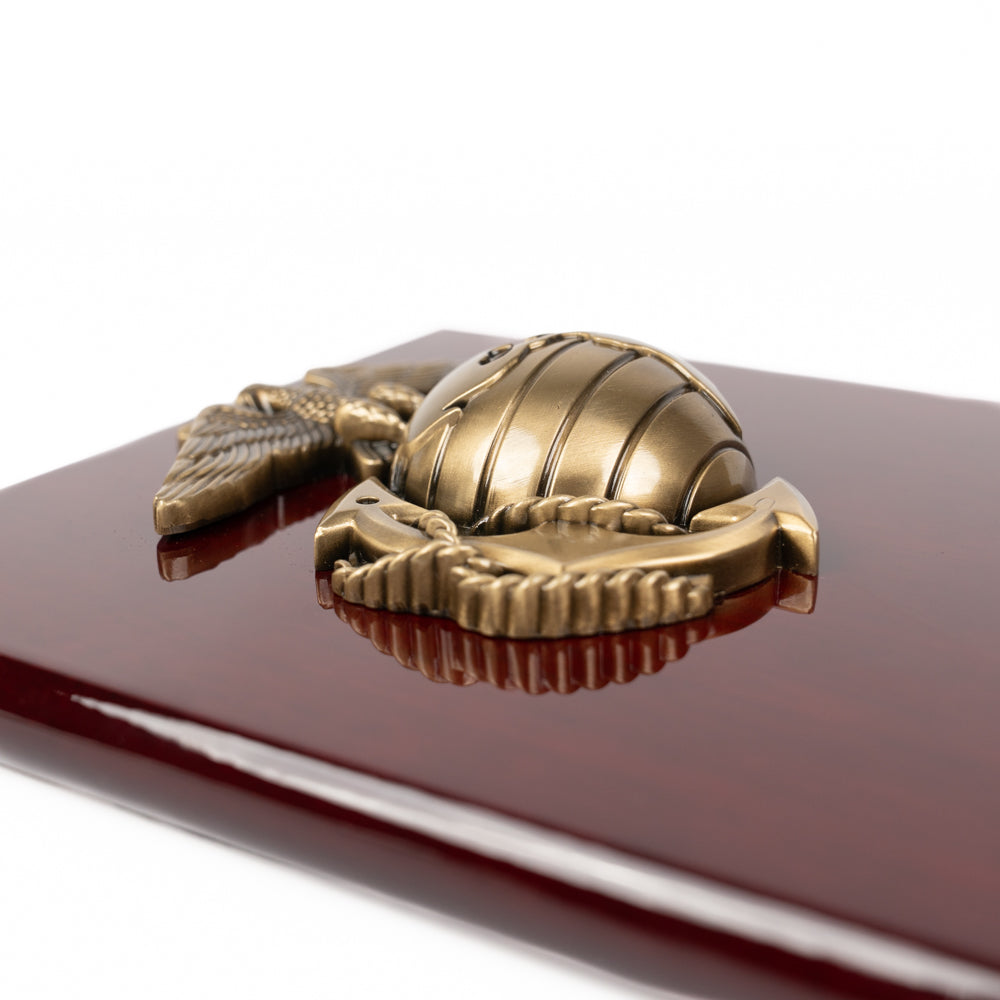8 x 10" Cherry Finished USMC Plaque with EGA