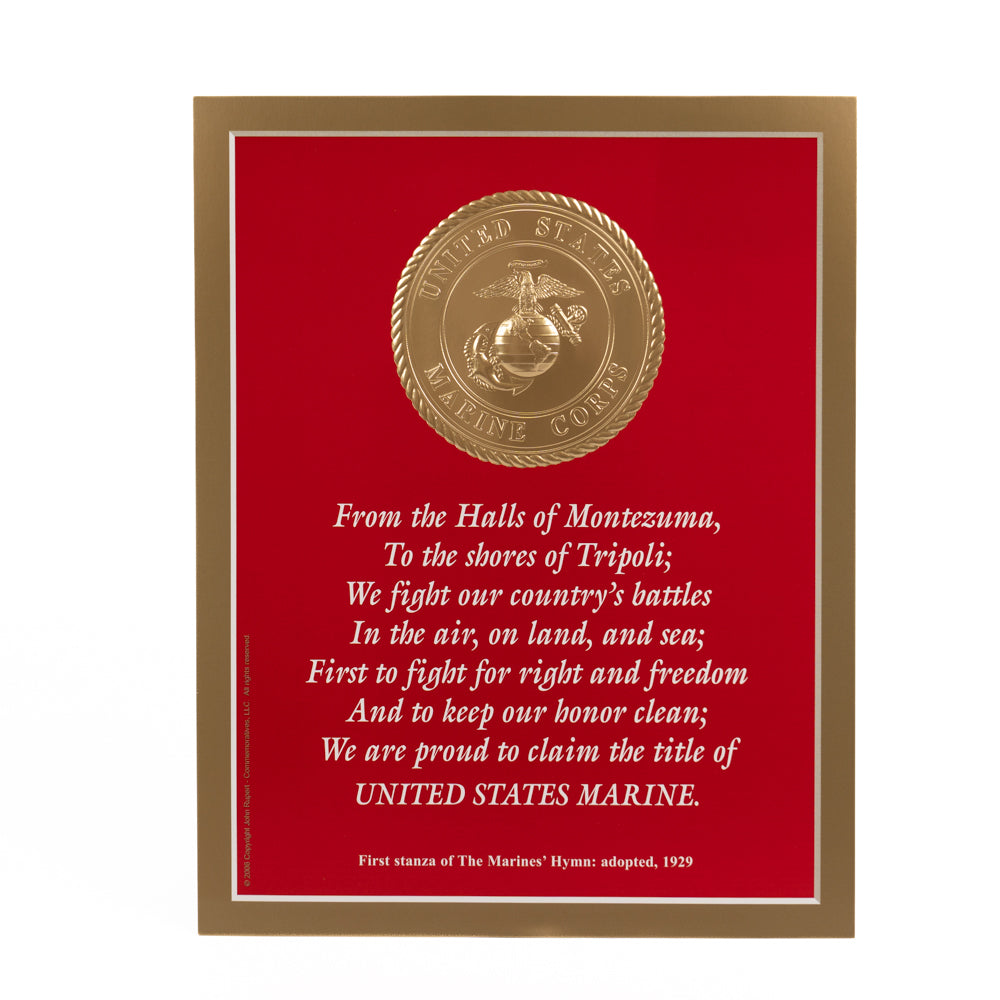 Marine Corps Hymn Quote Print 8 x 10"