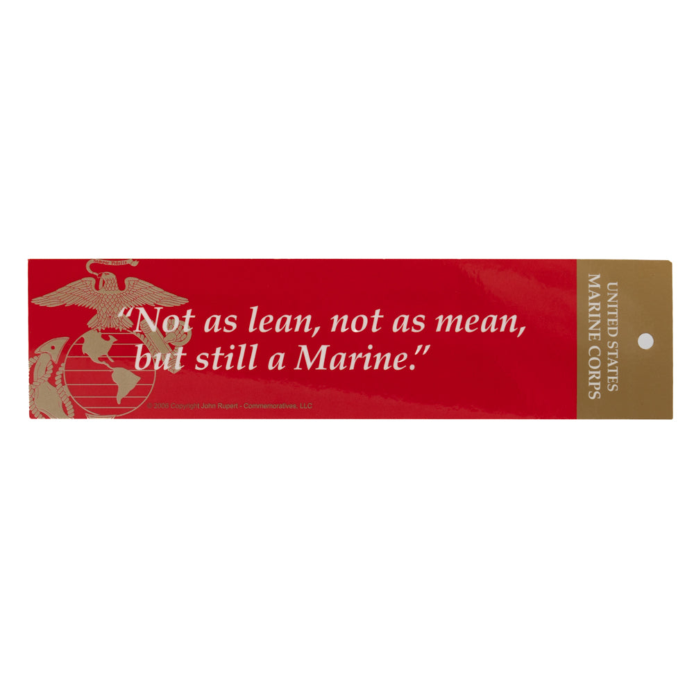 Bookmark-"Not as lean, not as mean"
