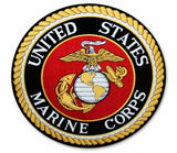 USMC Flat Round Steel Sign 19"