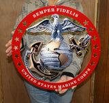 USMC Officer EGA Semper Fi Steel Sign 19"