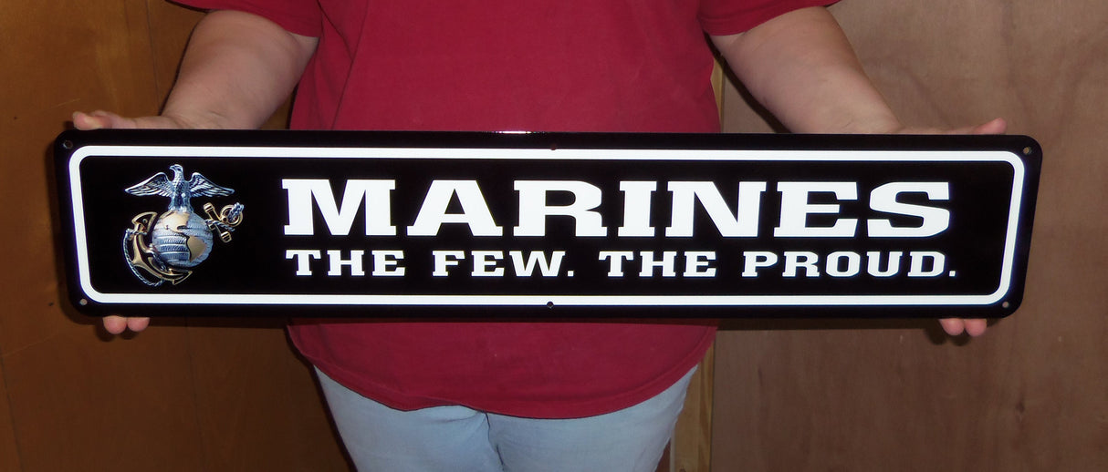 The Few The Proud Steel Street Sign with Officer EGA 30x6