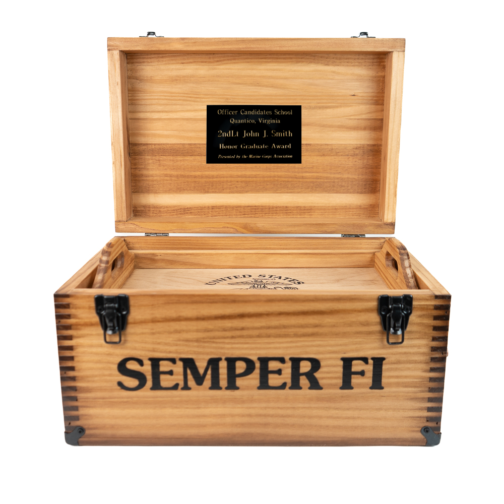 Wooden Footlocker with Leather Handles
