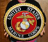 USMC Flat Round Steel Sign 19"